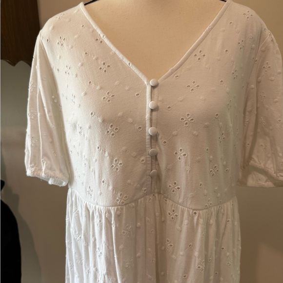 LOFT | White Tiered Eyelet Dress - Picture 11 of 11
